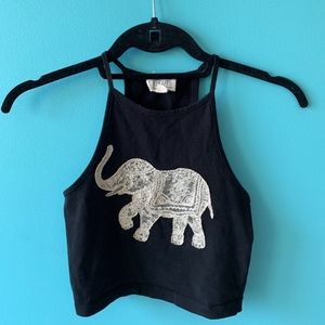 Cropped elephant tank